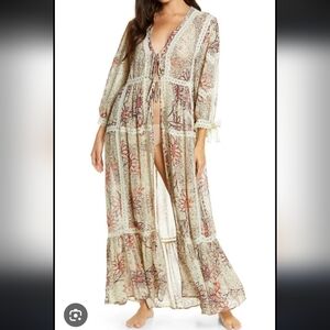 Free‎ People Intimately Grasslands Chiffon Robe Kimono